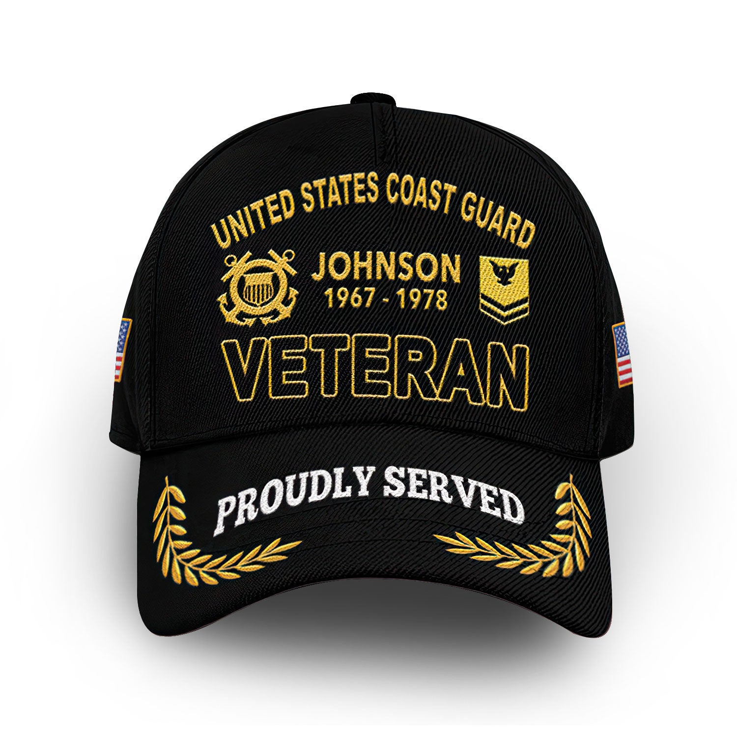 Premium Custom USCG Cap VPVC009405, Gifts For Coast Guard Veteran, Best Gifts On Father's Day, Armed Forces Day, Independence Day, Veterans Day.