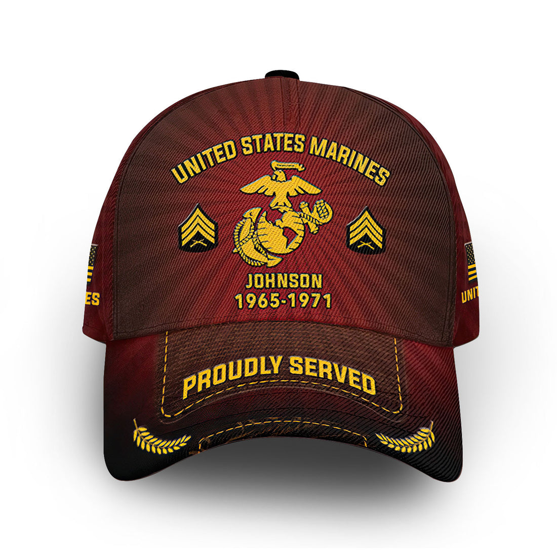 Premium Custom USMC Cap VPVC009503, Gifts For Marine Veteran, Best Gifts On Father's Day, Armed Forces Day, Independence Day, Veterans Day.