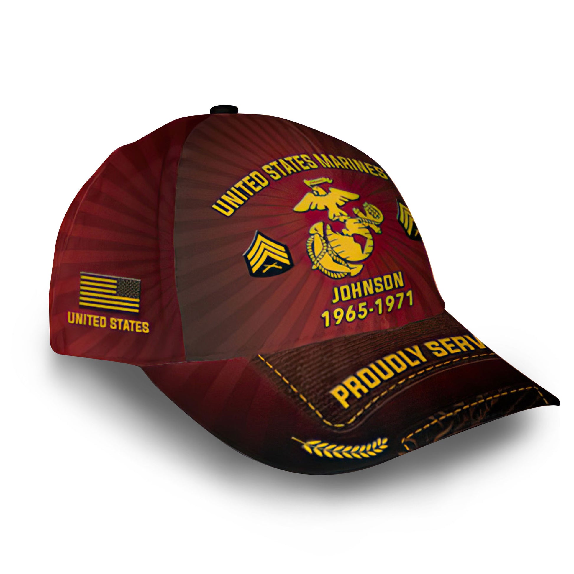 Premium Custom USMC Cap VPVC009503, Gifts For Marine Veteran, Best Gifts On Father's Day, Armed Forces Day, Independence Day, Veterans Day.