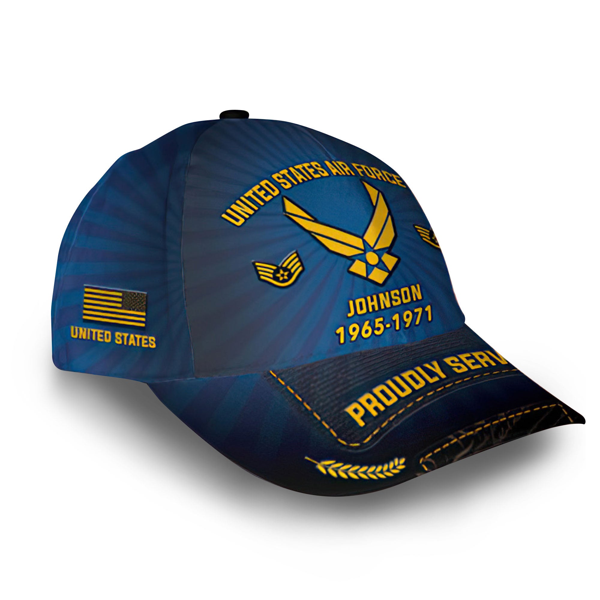 Premium Custom USAF Cap VPVC009504, Gifts For Air Force Veteran, Best Gifts On Father's Day, Armed Forces Day, Independence Day, Veterans Day.