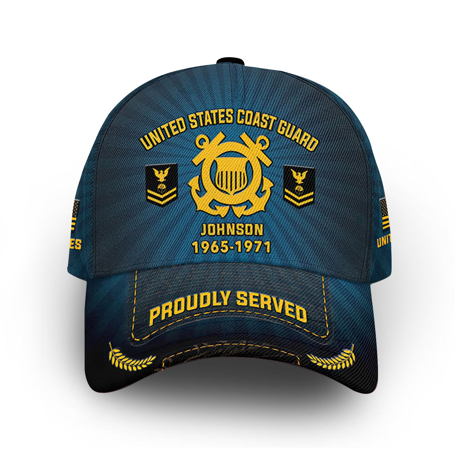Premium Custom USCG Cap VPVC009505, Gifts For Coast Guard Veteran, Best Gifts On Father's Day, Armed Forces Day, Independence Day, Veterans Day.