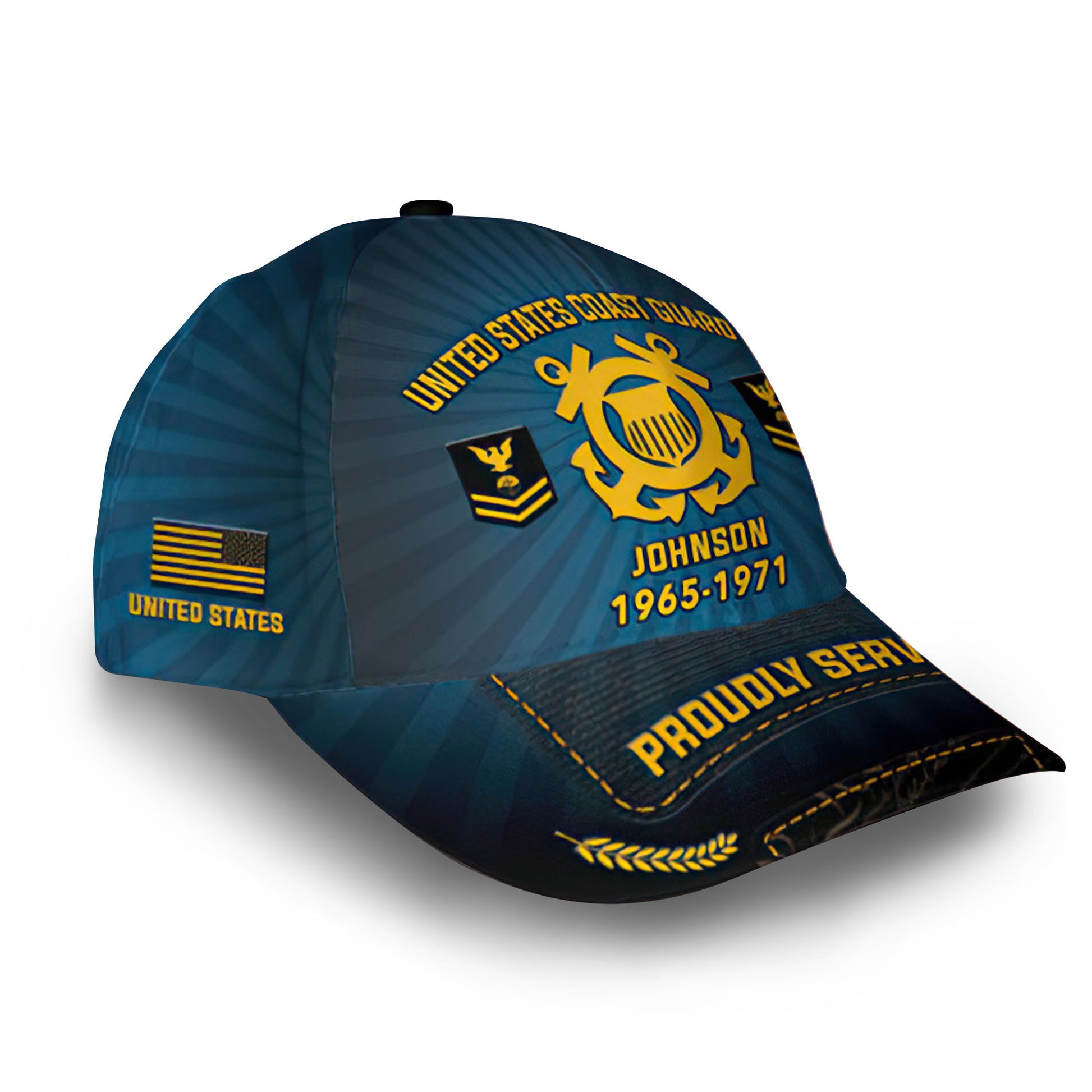 Premium Custom USCG Cap VPVC009505, Gifts For Coast Guard Veteran, Best Gifts On Father's Day, Armed Forces Day, Independence Day, Veterans Day.