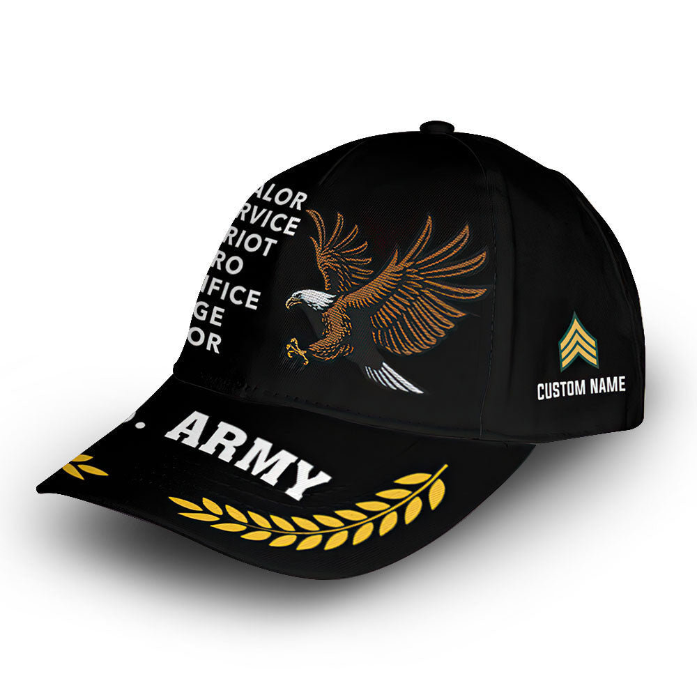 US Army Custom Cap VPVC009601, Gifts For Army Veteran, Best Gifts On Father's Day, Armed Forces Day, Independence Day, Veterans Day.