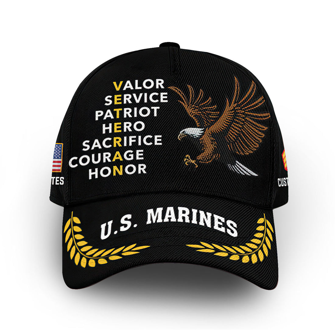 USMC Custom Cap VPVC009603, Gifts For Marine Veteran, Best Gifts On Father's Day, Armed Forces Day, Independence Day, Veterans Day.