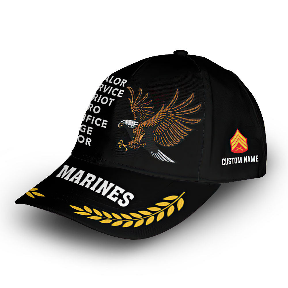 USMC Custom Cap VPVC009603, Gifts For Marine Veteran, Best Gifts On Father's Day, Armed Forces Day, Independence Day, Veterans Day.