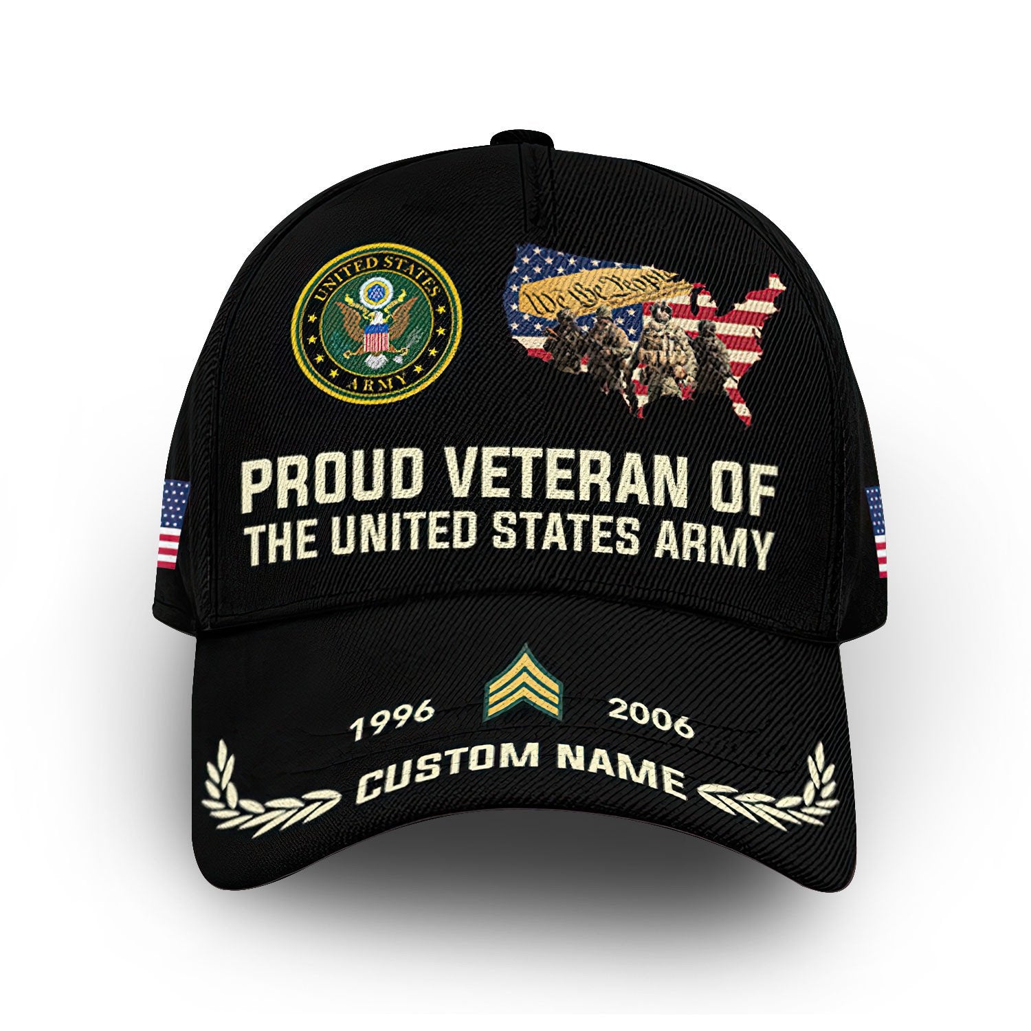 Premium US Army Cap VPVC009701, Custom Name, Rank, Year, Gifts For Army Veteran, Best Gifts On Father's Day, Armed Forces Day, Independence Day, Veterans Day.