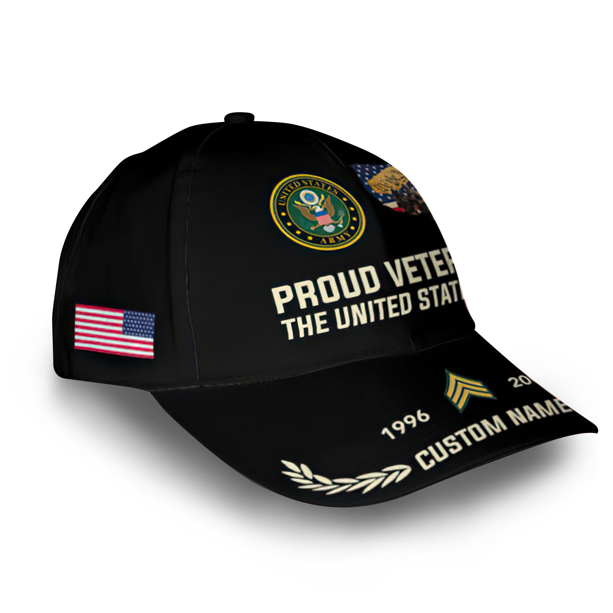 Premium US Army Cap VPVC009701, Custom Name, Rank, Year, Gifts For Army Veteran, Best Gifts On Father's Day, Armed Forces Day, Independence Day, Veterans Day.