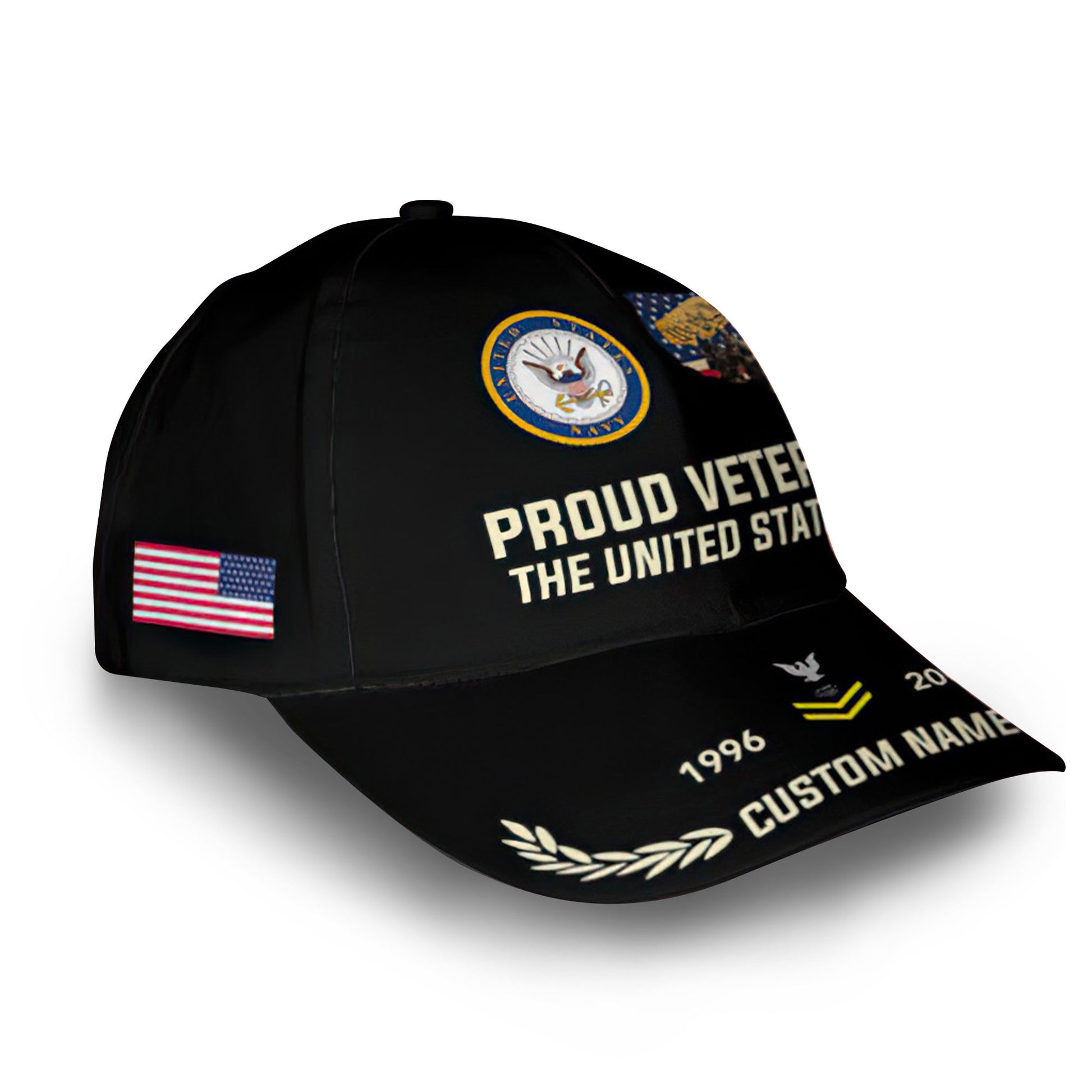 Premium US Navy Cap VPVC009702, Custom Name, Rank, Year, Gifts For Navy Veteran, Best Gifts On Father's Day, Armed Forces Day, Independence Day, Veterans Day.