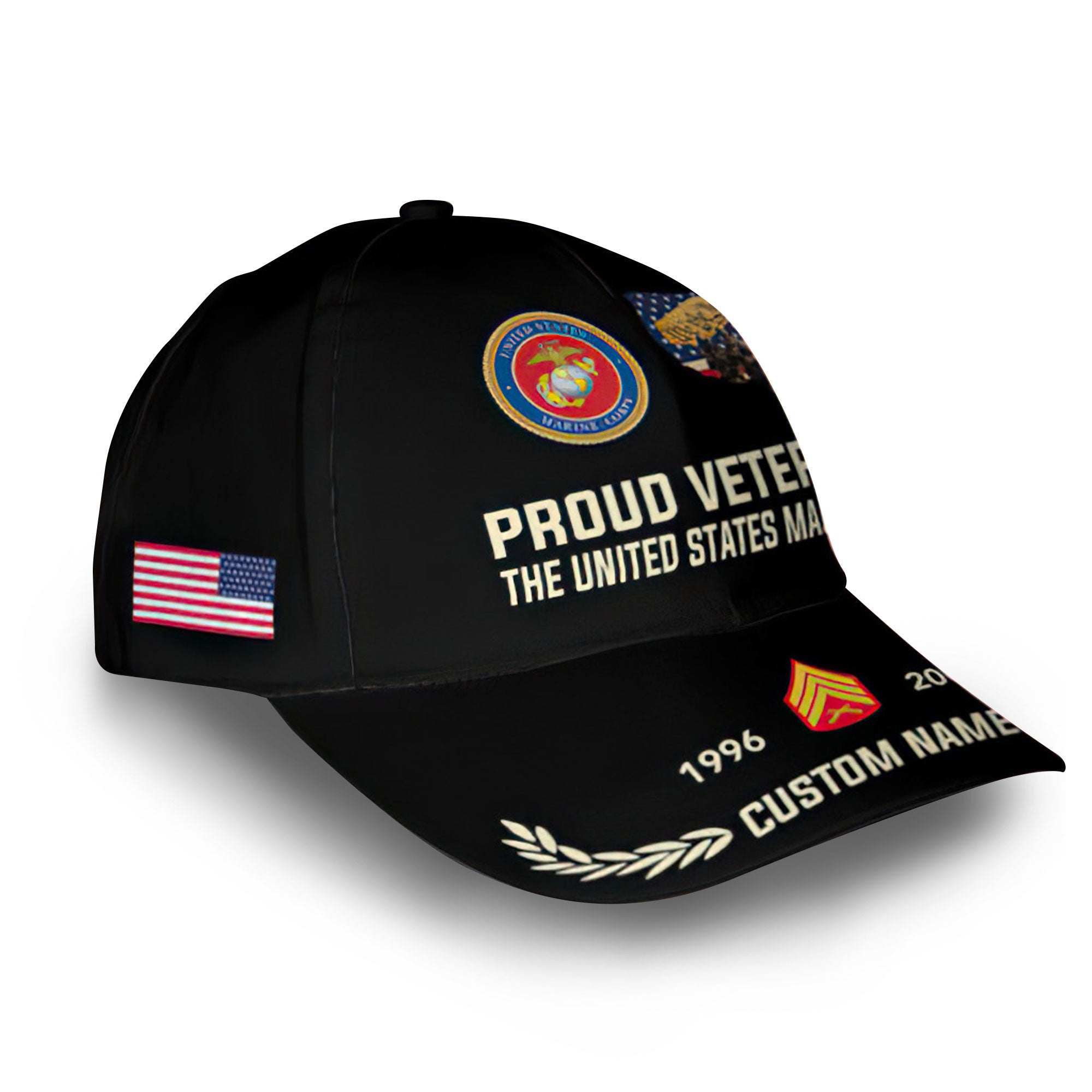 Premium USMC Cap VPVC009703, Custom Name, Rank, Year, Gifts For Marine Veteran, Best Gifts On Father's Day, Armed Forces Day, Independence Day, Veterans Day.