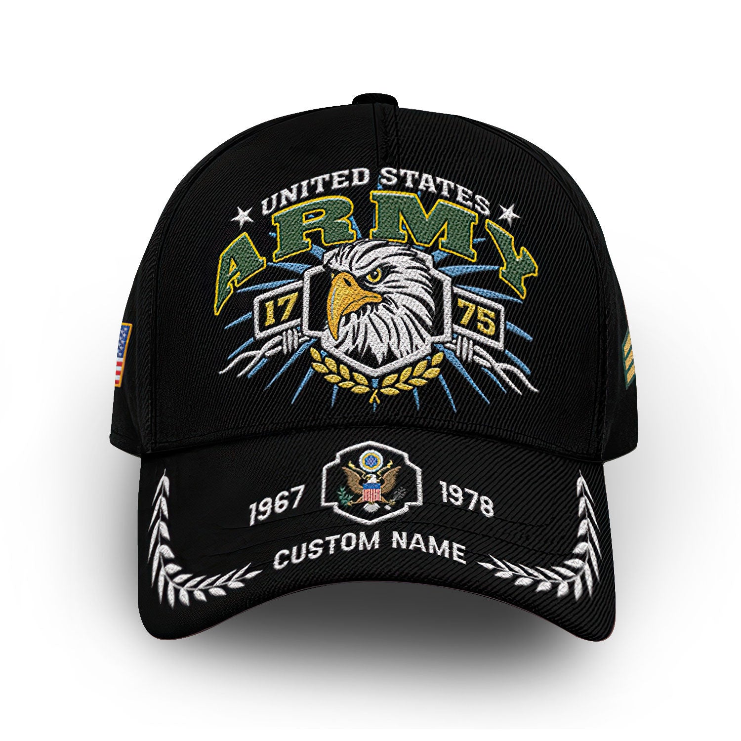 Premium US Army Cap VPVC009801, Custom Name, Rank, Year, Gifts For Army Veteran, Best Gifts On Father's Day, Armed Forces Day, Independence Day, Veterans Day.