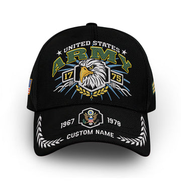 Premium US Army Cap VPVC009801, Custom Name, Rank, Year, Gifts For Army Veteran, Best Gifts On Father's Day, Armed Forces Day, Independence Day, Veterans Day.