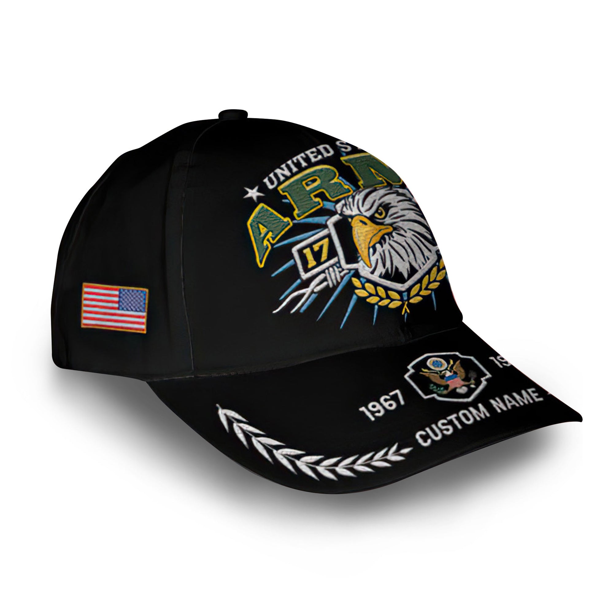 Premium US Army Cap VPVC009801, Custom Name, Rank, Year, Gifts For Army Veteran, Best Gifts On Father's Day, Armed Forces Day, Independence Day, Veterans Day.