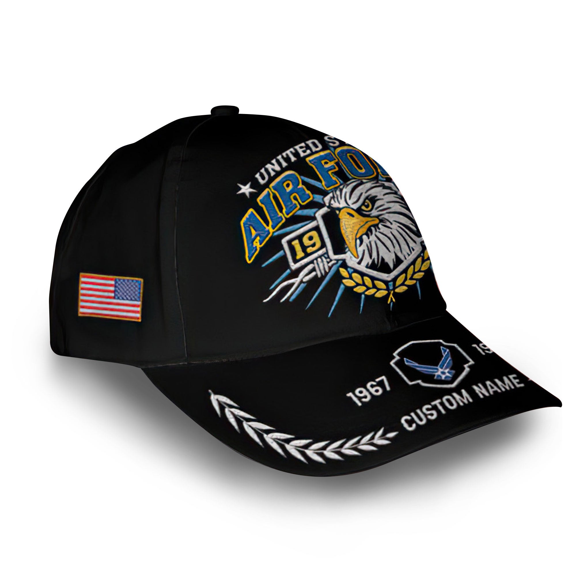 Premium USAF Cap VPVC009804, Custom Name, Rank, Year, Gifts For Air Force Veteran, Best Gifts On Father's Day, Armed Forces Day, Independence Day, Veterans Day.