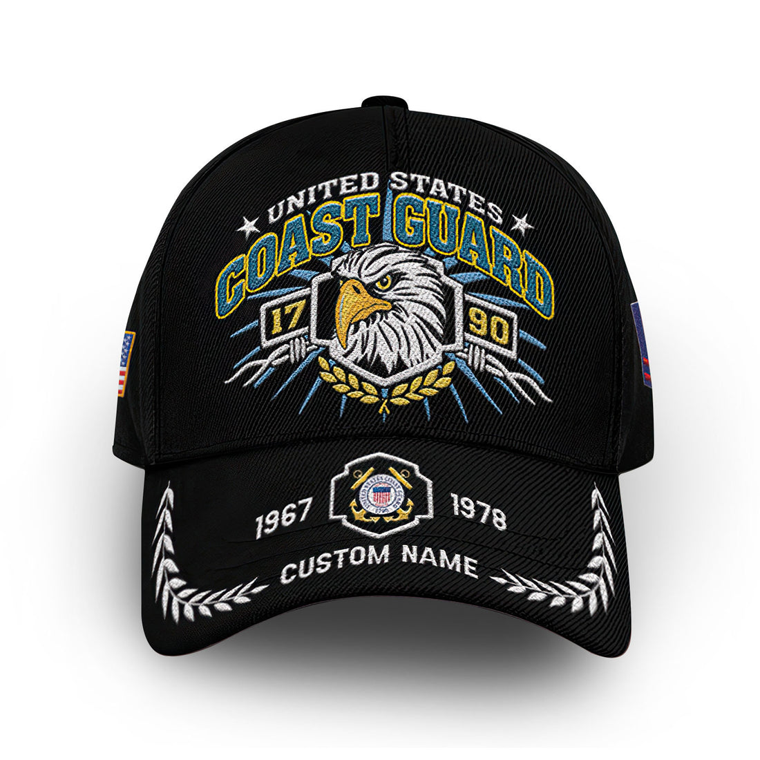Premium USCG Cap VPVC009805, Custom Name, Rank, Year, Gifts For Coast Guard Veteran, Best Gifts On Father's Day, Armed Forces Day, Independence Day, Veterans Day.