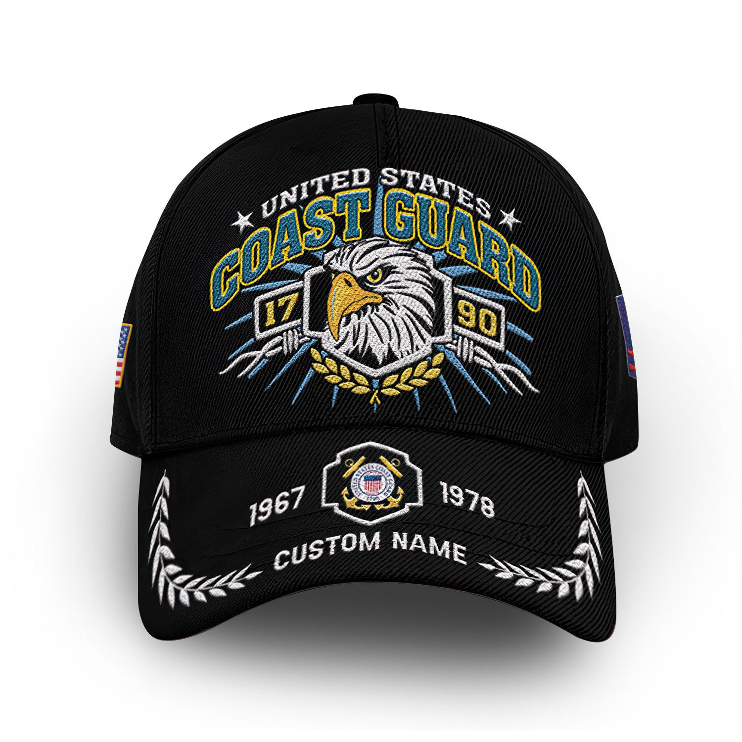 Premium USCG Cap VPVC009805, Custom Name, Rank, Year, Gifts For Coast Guard Veteran, Best Gifts On Father's Day, Armed Forces Day, Independence Day, Veterans Day.