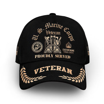 Premium Custom USMC Cap VPVC009903, Gifts For Marine Veteran, Gifts For Dad, For Husband, Best Gifts On Father's Day, Armed Forces Day, Independence Day, Veterans Day.