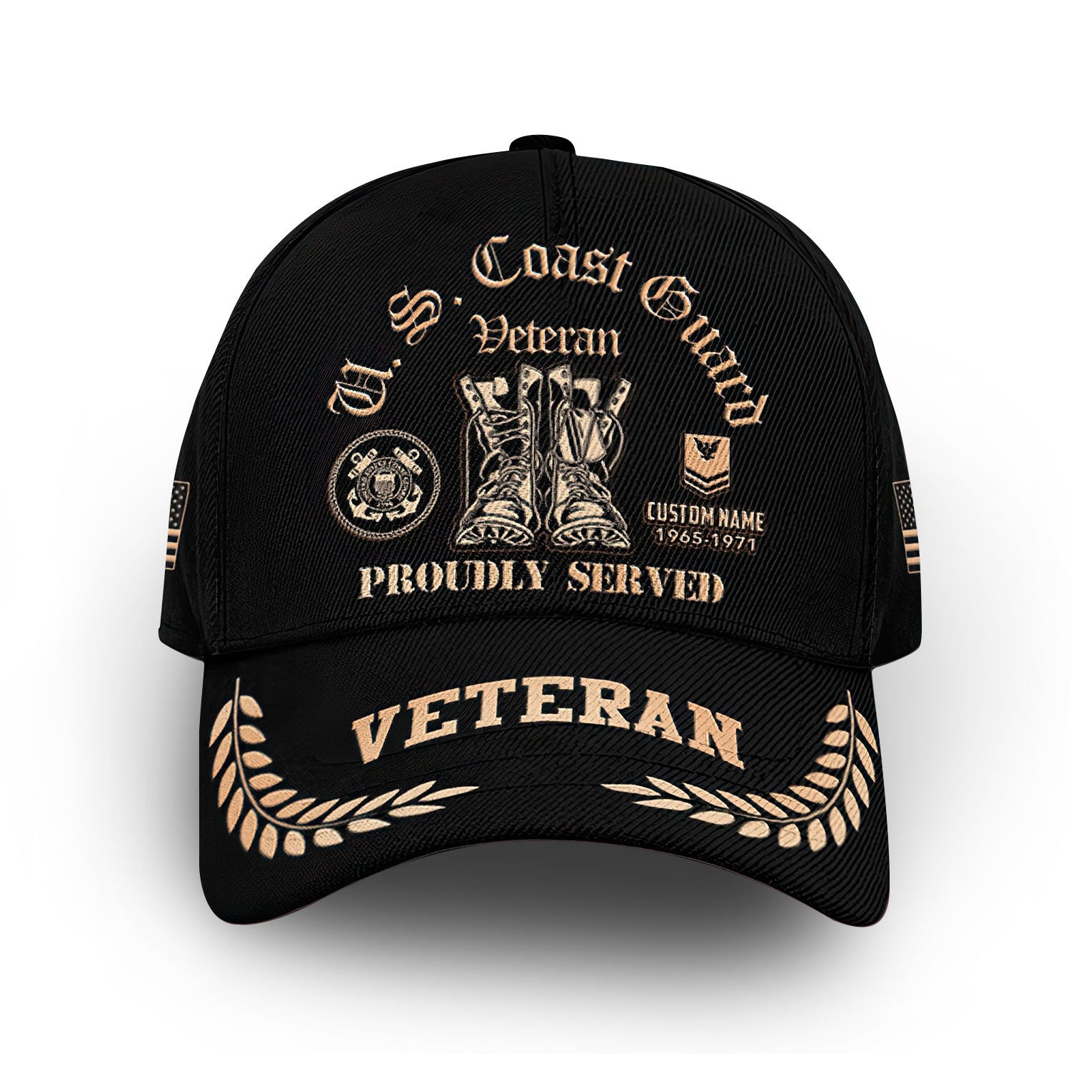 Premium Custom USCG Cap VPVC009905, Gifts For Coast Guard Veteran, Gifts For Dad, For Husband, Best Gifts On Father's Day, Armed Forces Day, Independence Day, Veterans Day.