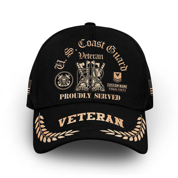 Premium Custom USCG Cap VPVC009905, Gifts For Coast Guard Veteran, Gifts For Dad, For Husband, Best Gifts On Father's Day, Armed Forces Day, Independence Day, Veterans Day.