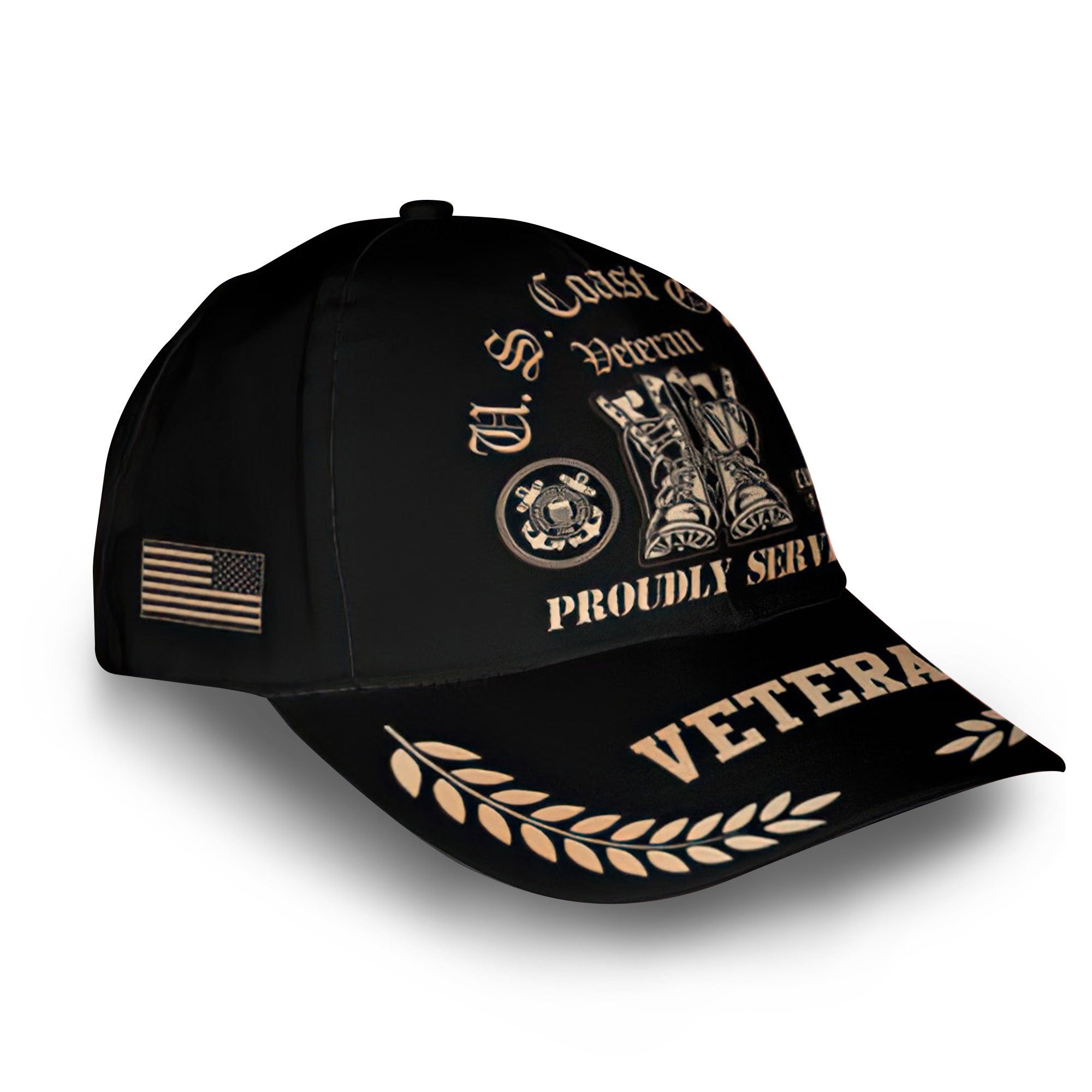 Premium Custom USCG Cap VPVC009905, Gifts For Coast Guard Veteran, Gifts For Dad, For Husband, Best Gifts On Father's Day, Armed Forces Day, Independence Day, Veterans Day.