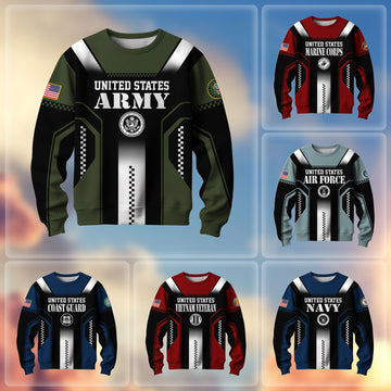 Premium US Veterans Sweatshirt BPHN190211, Gifts For US Veterans, Best Gifts On Father's Day, Armed Forces Day, Independence Day, Veterans Day.