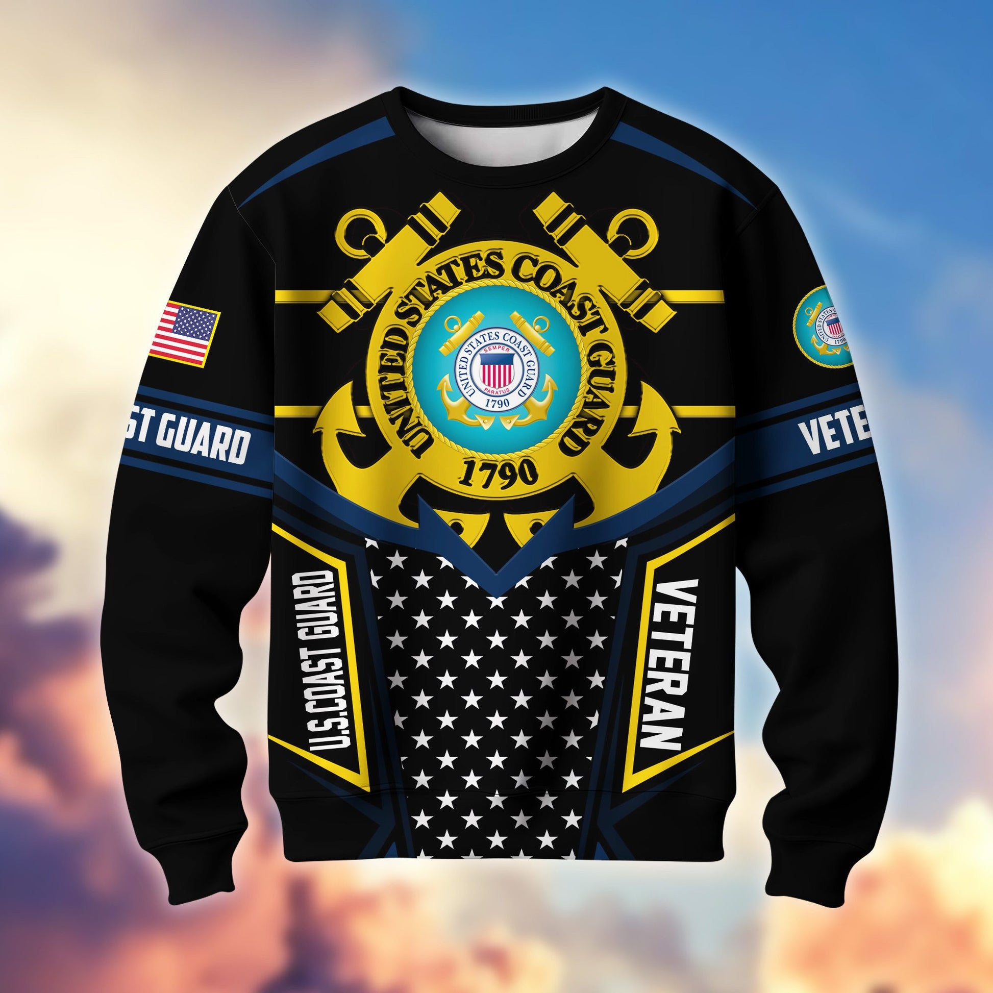 Premium US Veterans Sweatshirt BPHN180211, Gifts For US Veterans, Gifts For Dad, For Husband, Best Gifts On Father's Day, Armed Forces Day, Independence Day, Veterans Day.