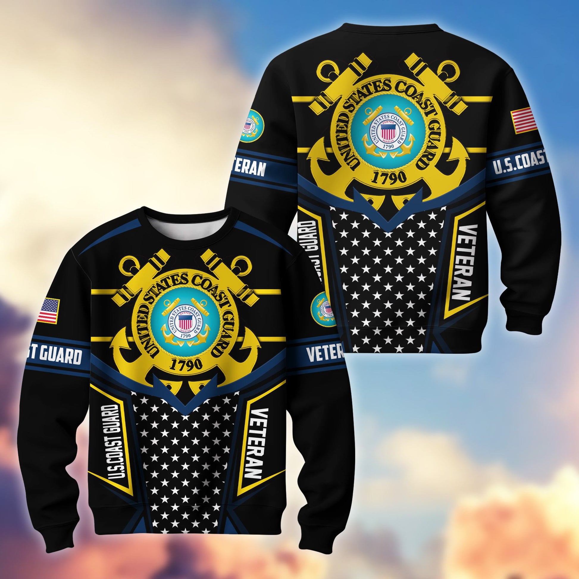 Premium US Veterans Sweatshirt BPHN180211, Gifts For US Veterans, Gifts For Dad, For Husband, Best Gifts On Father's Day, Armed Forces Day, Independence Day, Veterans Day.