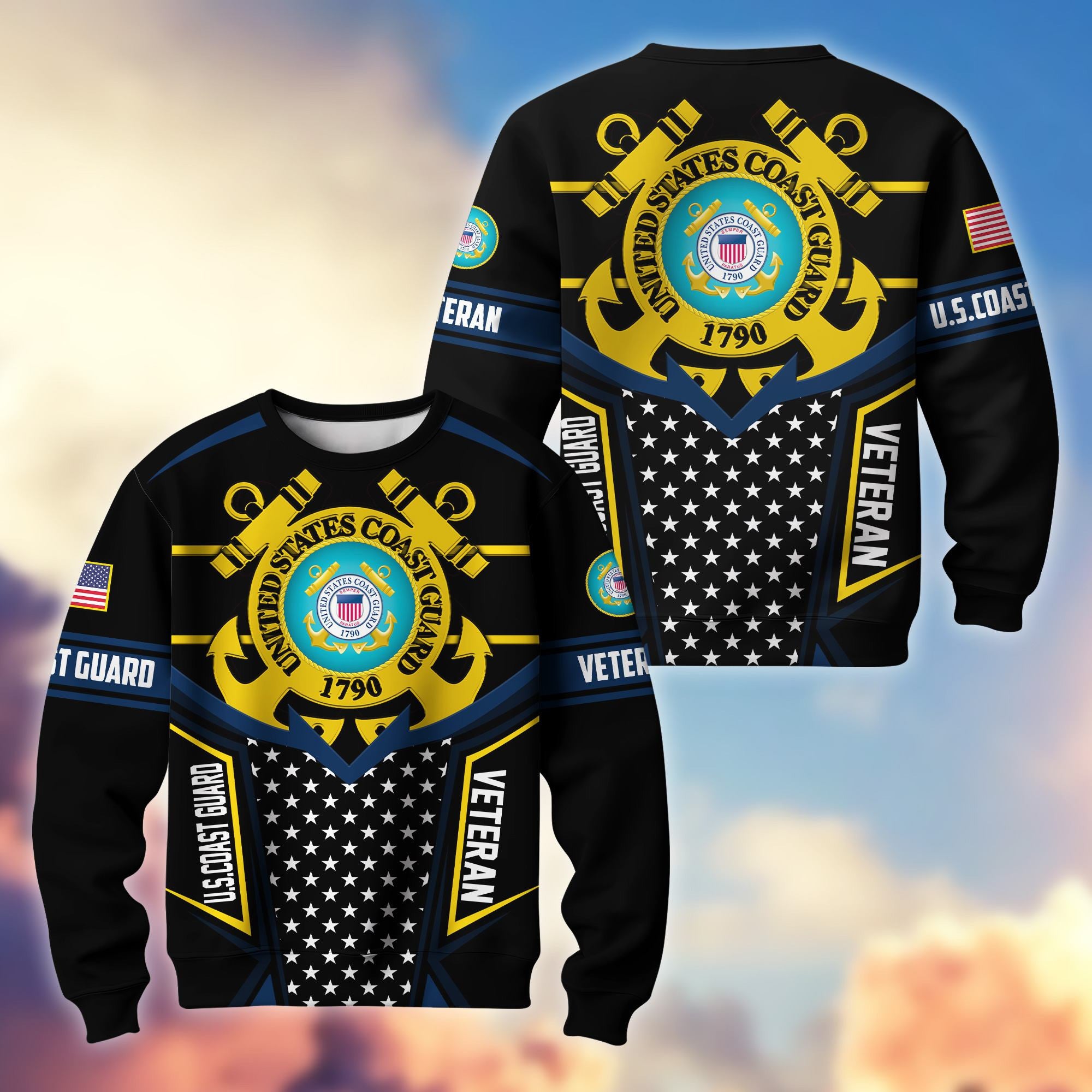 Premium US Veterans Sweatshirt BPHN180211, Gifts For US Veterans, Gifts For Dad, For Husband, Best Gifts On Father's Day, Armed Forces Day, Independence Day, Veterans Day.