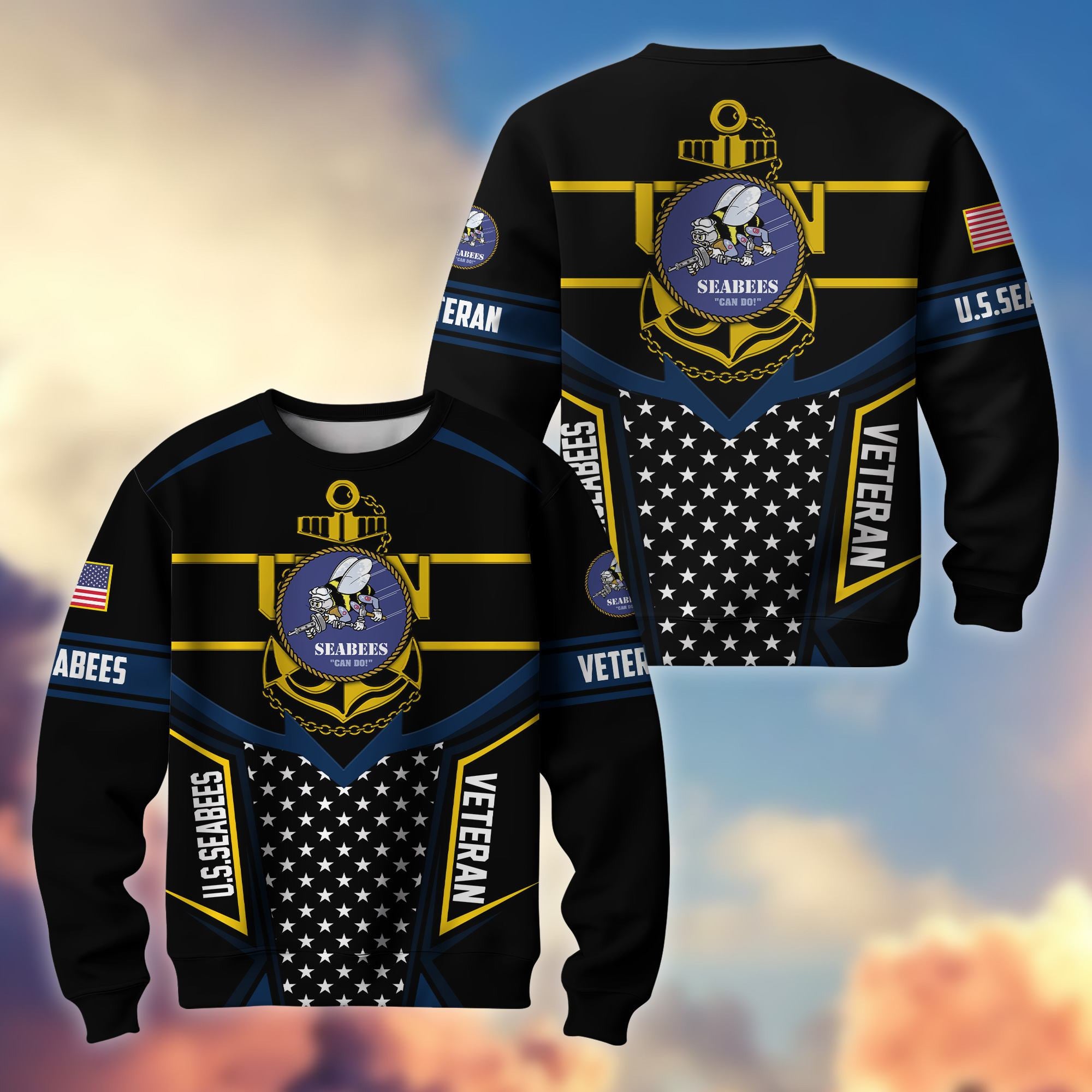 Premium US Veterans Sweatshirt BPHN180211, Gifts For US Veterans, Gifts For Dad, For Husband, Best Gifts On Father's Day, Armed Forces Day, Independence Day, Veterans Day.