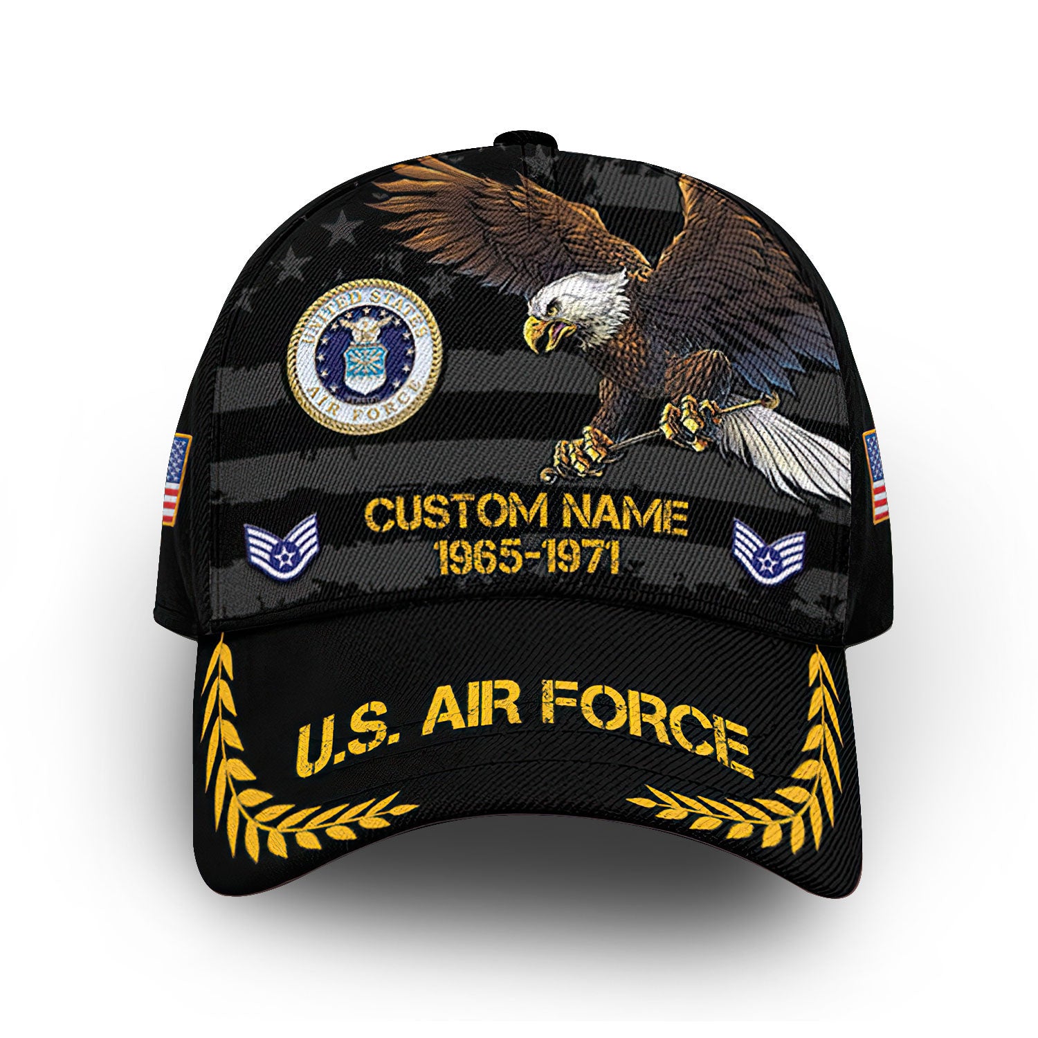 Premium USAF Cap VPVC010004, Custom Name, Rank, Year, Gifts For Air Force Veteran, Best Gifts On Father's Day, Armed Forces Day, Independence Day, Veterans Day.