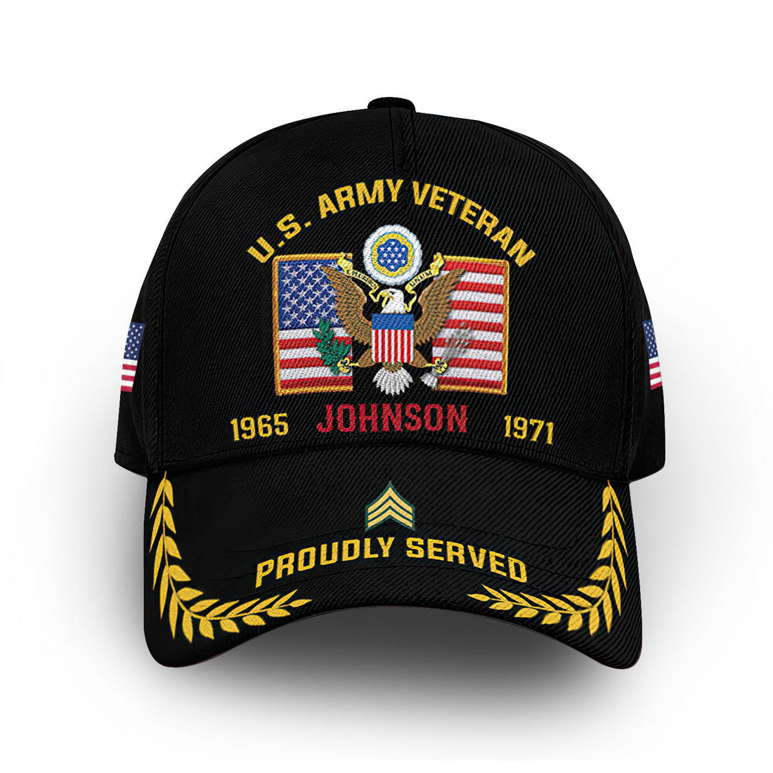 Premium US Army Cap VPVC010101, Custom Name, Rank, Year, Gifts For Army Veteran, Best Gifts On Father's Day, Armed Forces Day, Independence Day, Veterans Day.