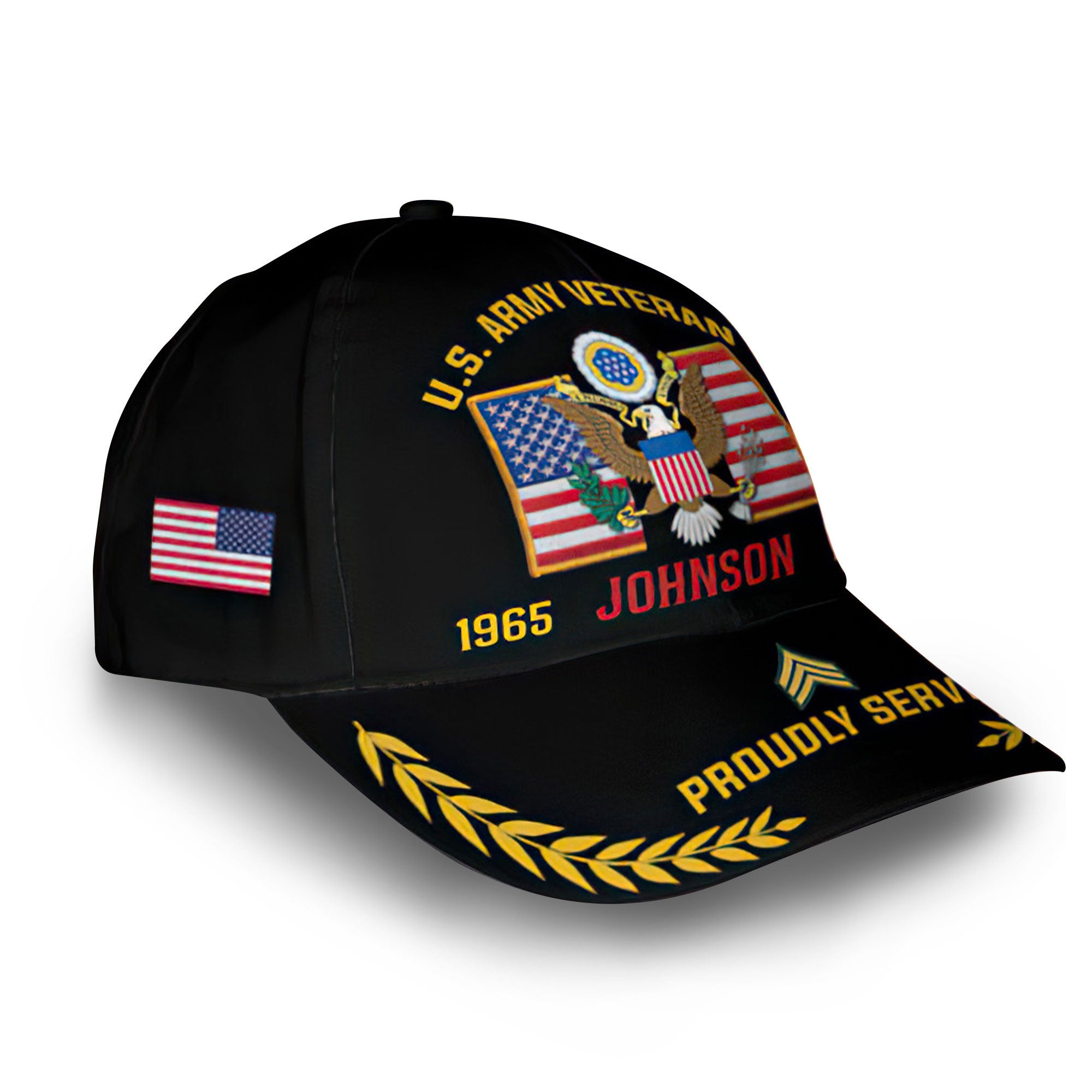 Premium US Army Cap VPVC010101, Custom Name, Rank, Year, Gifts For Army Veteran, Best Gifts On Father's Day, Armed Forces Day, Independence Day, Veterans Day.