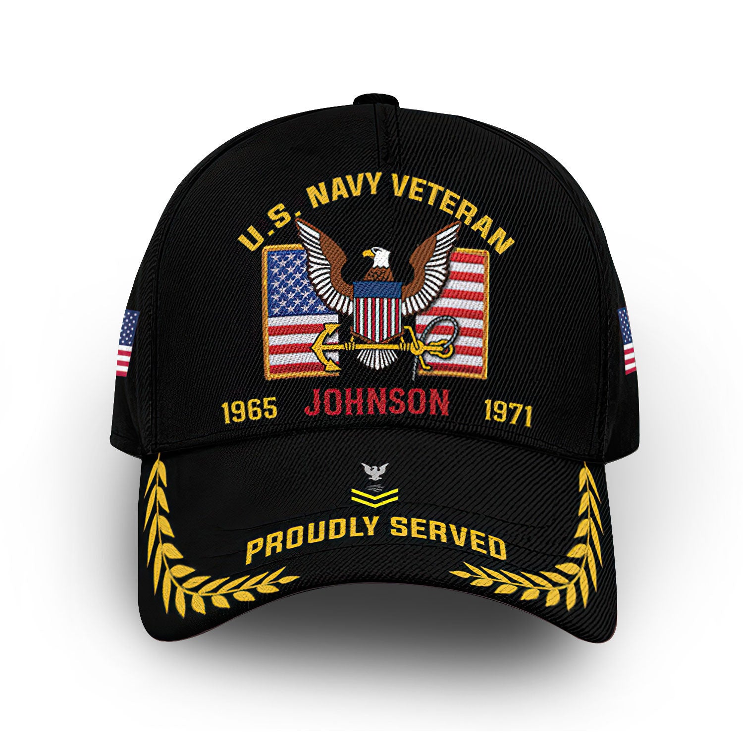 Premium US Navy Cap VPVC010102, Custom Name, Rank, Year, Gifts For Navy Veteran, Best Gifts On Father's Day, Armed Forces Day, Independence Day, Veterans Day.