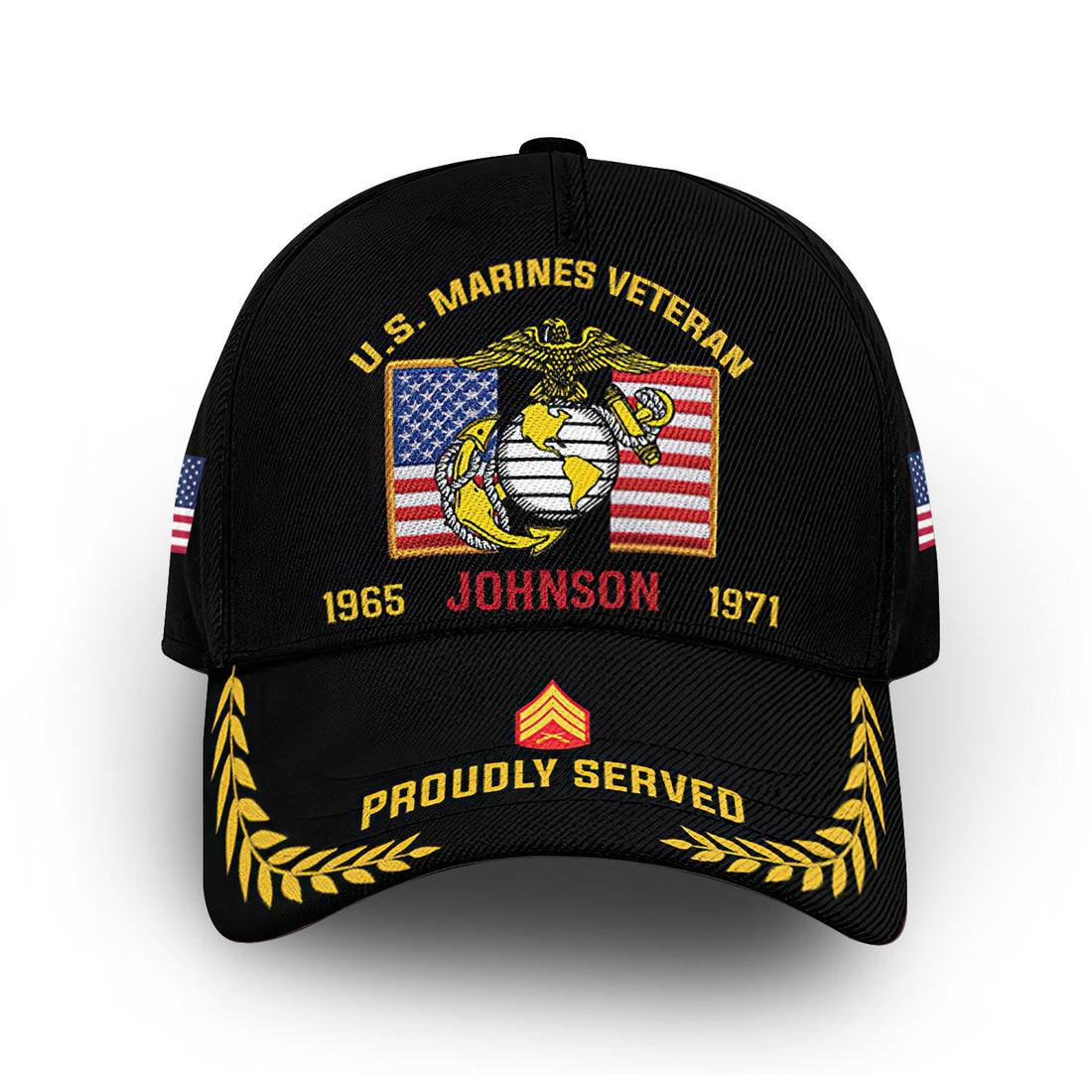 Premium USMC Cap VPVC010103, Custom Name, Rank, Year, Gifts For Marine Veteran, Best Gifts On Father's Day, Armed Forces Day, Independence Day, Veterans Day.