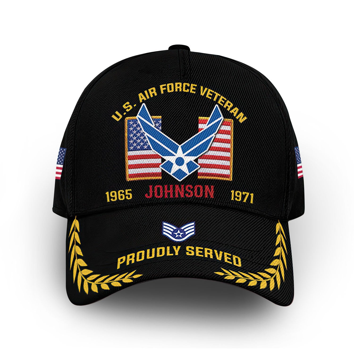 Premium USAF Cap VPVC010104, Custom Name, Rank, Year, Gifts For Air Force Veteran, Best Gifts On Father's Day, Armed Forces Day, Independence Day, Veterans Day.