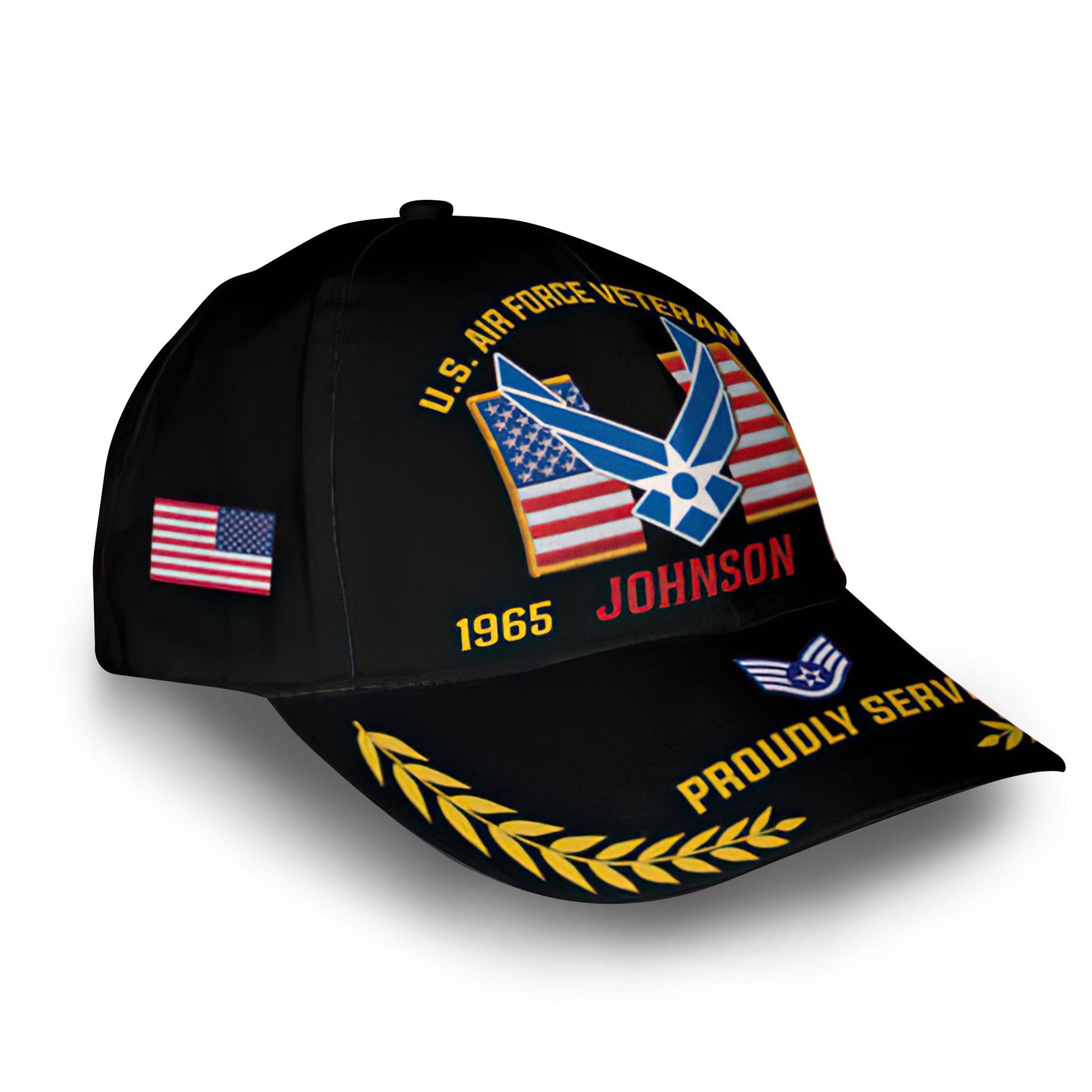 Premium USAF Cap VPVC010104, Custom Name, Rank, Year, Gifts For Air Force Veteran, Best Gifts On Father's Day, Armed Forces Day, Independence Day, Veterans Day.