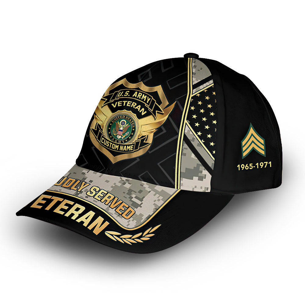 Premium Custom US Army Cap VPVC010201, Gifts For Army Veteran, Gifts For Dad, For Husband, Best Gifts On Father's Day, Armed Forces Day, Independence Day, Veterans Day.