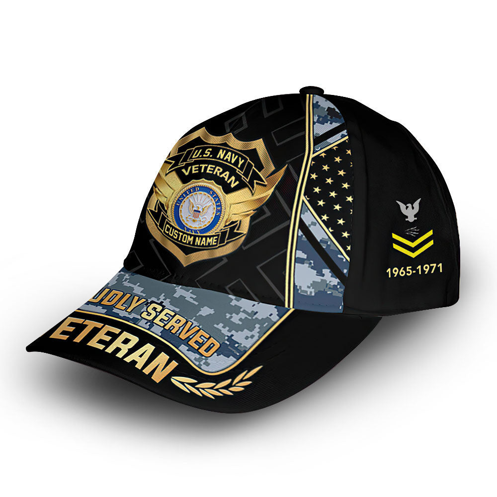 Premium Custom US Navy Cap VPVC010202, Gifts For Navy Veteran, Gifts For Dad, For Husband, Best Gifts On Father's Day, Armed Forces Day, Independence Day, Veterans Day.