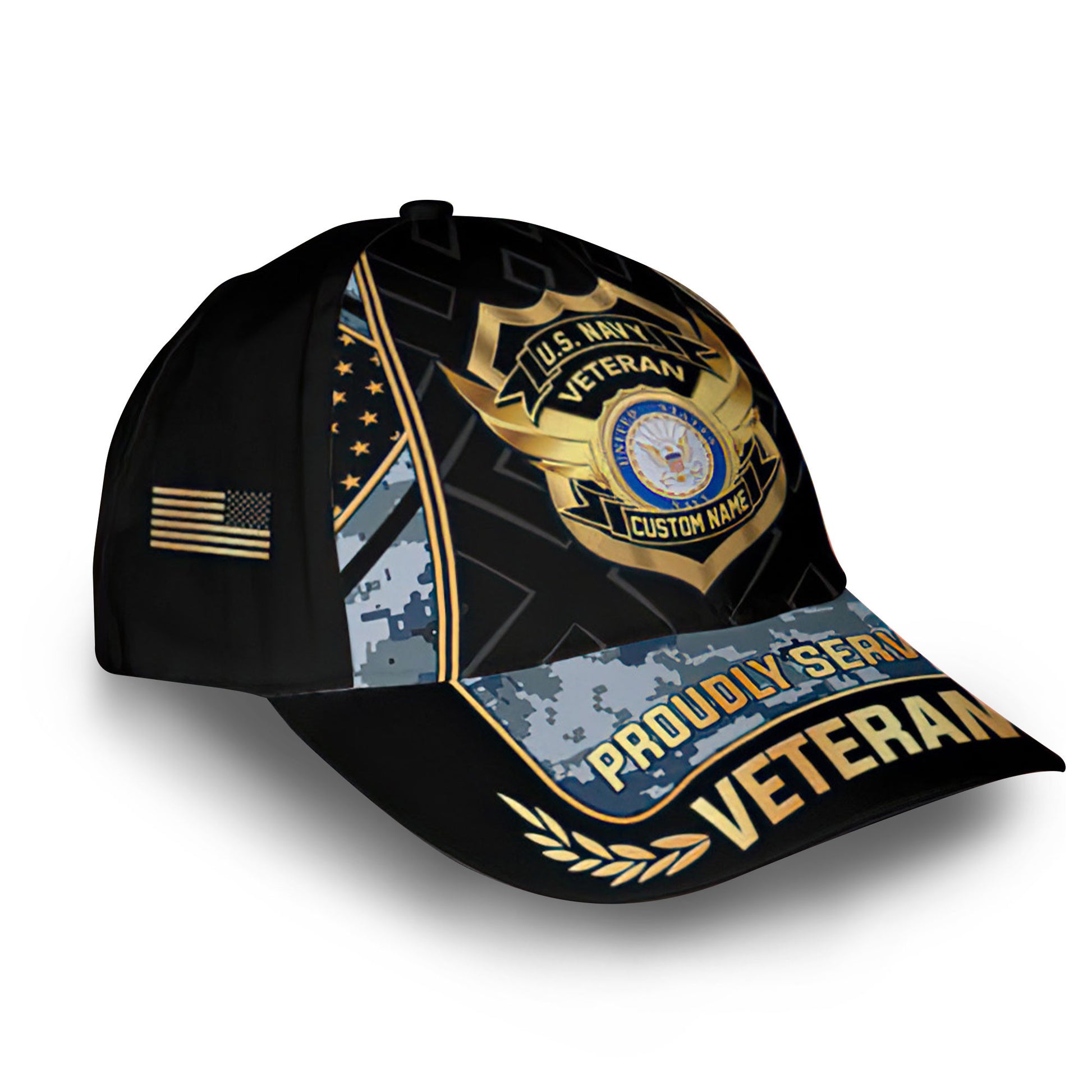 Premium Custom US Navy Cap VPVC010202, Gifts For Navy Veteran, Gifts For Dad, For Husband, Best Gifts On Father's Day, Armed Forces Day, Independence Day, Veterans Day.