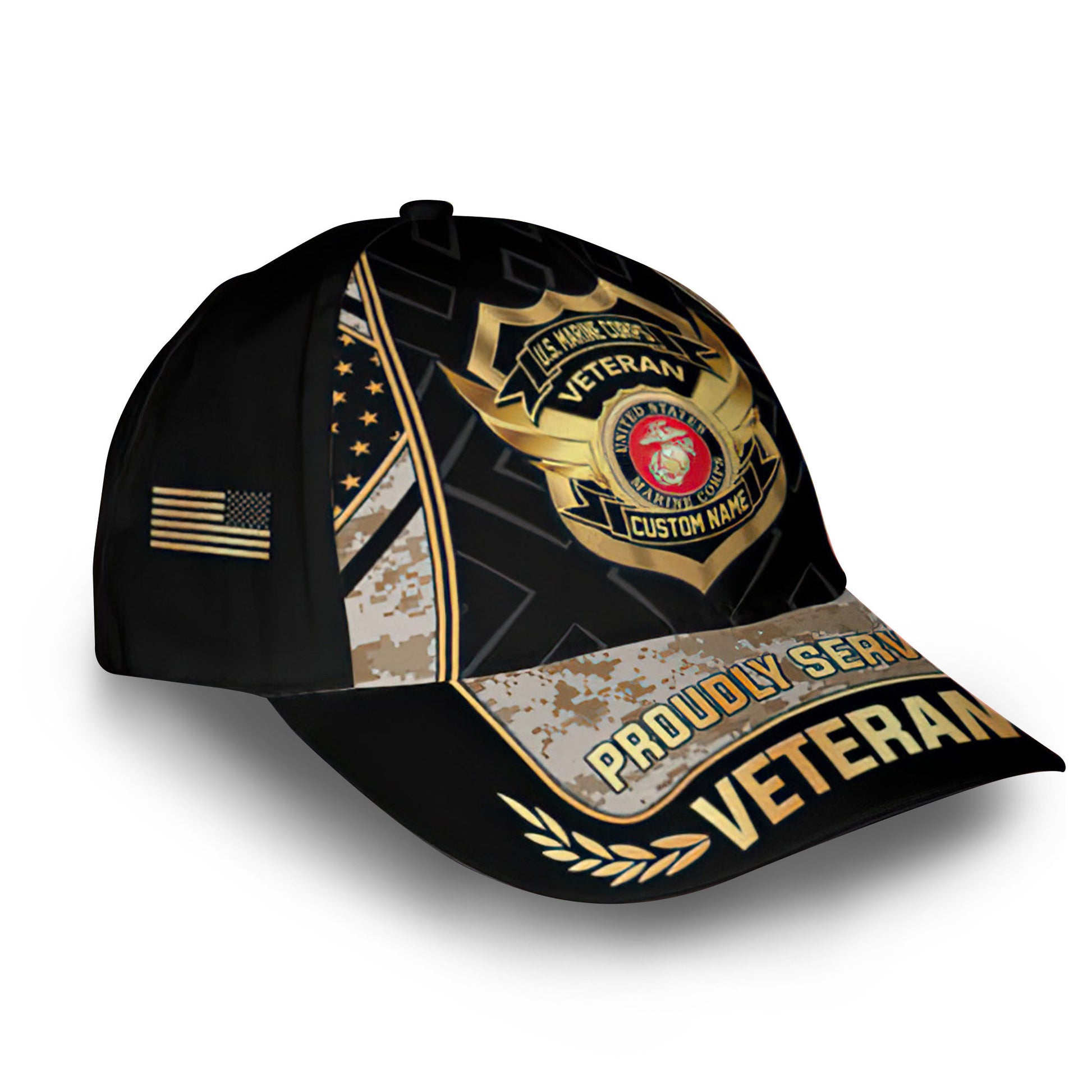 Premium Custom USMC Cap VPVC010203, Gifts For Marine Veteran, Gifts For Dad, For Husband, Best Gifts On Father's Day, Armed Forces Day, Independence Day, Veterans Day.