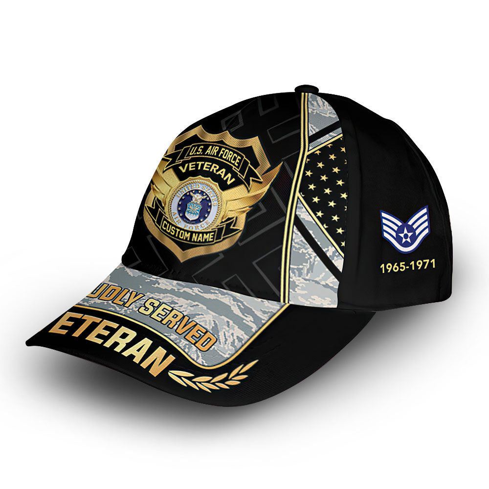 Premium Custom USAF Cap VPVC010204, Gifts For Air Force Veteran, Gifts For Dad, For Husband, Best Gifts On Father's Day, Armed Forces Day, Independence Day, Veterans Day.