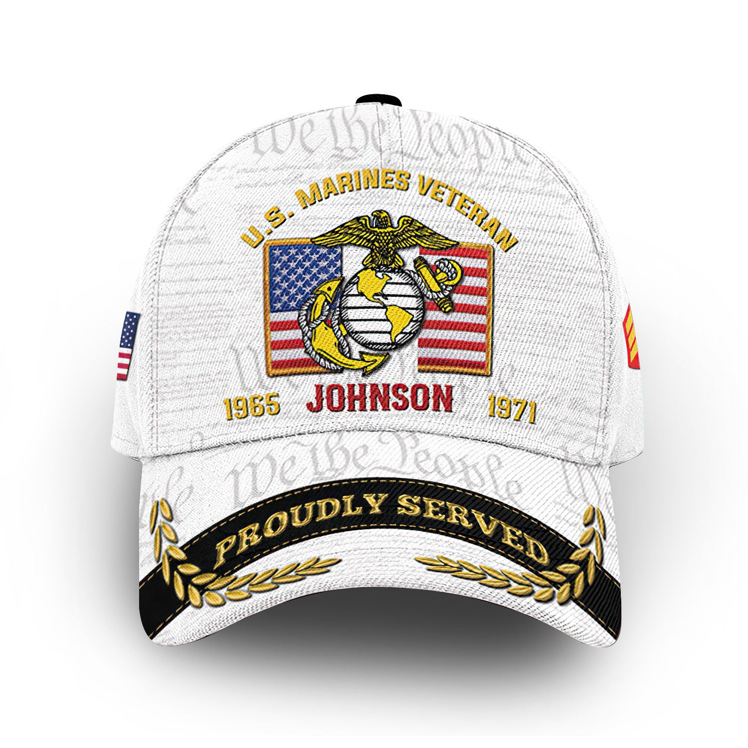 Premium Custom USMC Cap VPVC010303, Gifts For Marine Veteran, Gifts For Dad, For Husband, Best Gifts On Father's Day, Armed Forces Day, Independence Day, Veterans Day.
