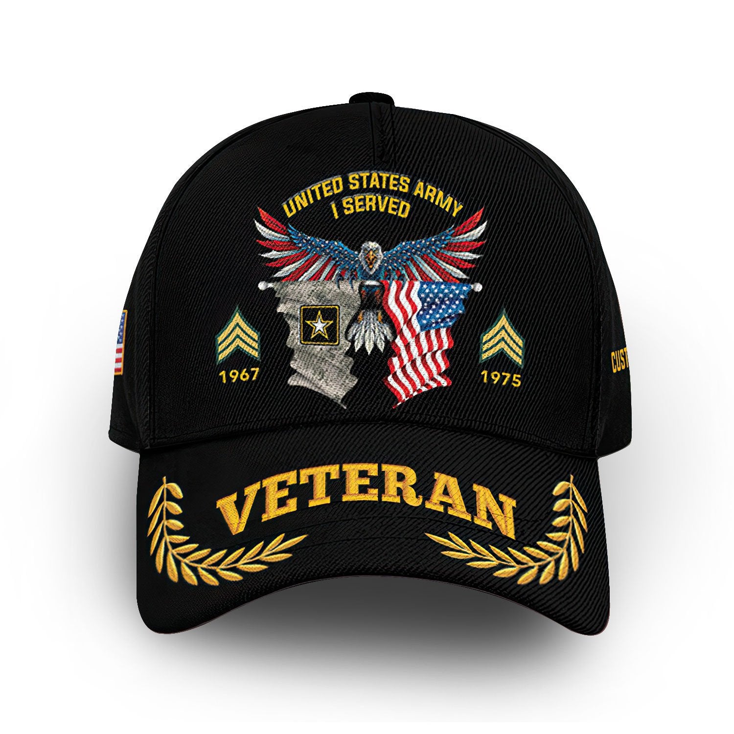 Unique Custom Name, Rank, Year, US Army Cap VPVC010401, Gifts For Army Veteran, Gifts For Dad, For Husband, Best Gifts On Father's Day, Independence Day, Veterans Day.