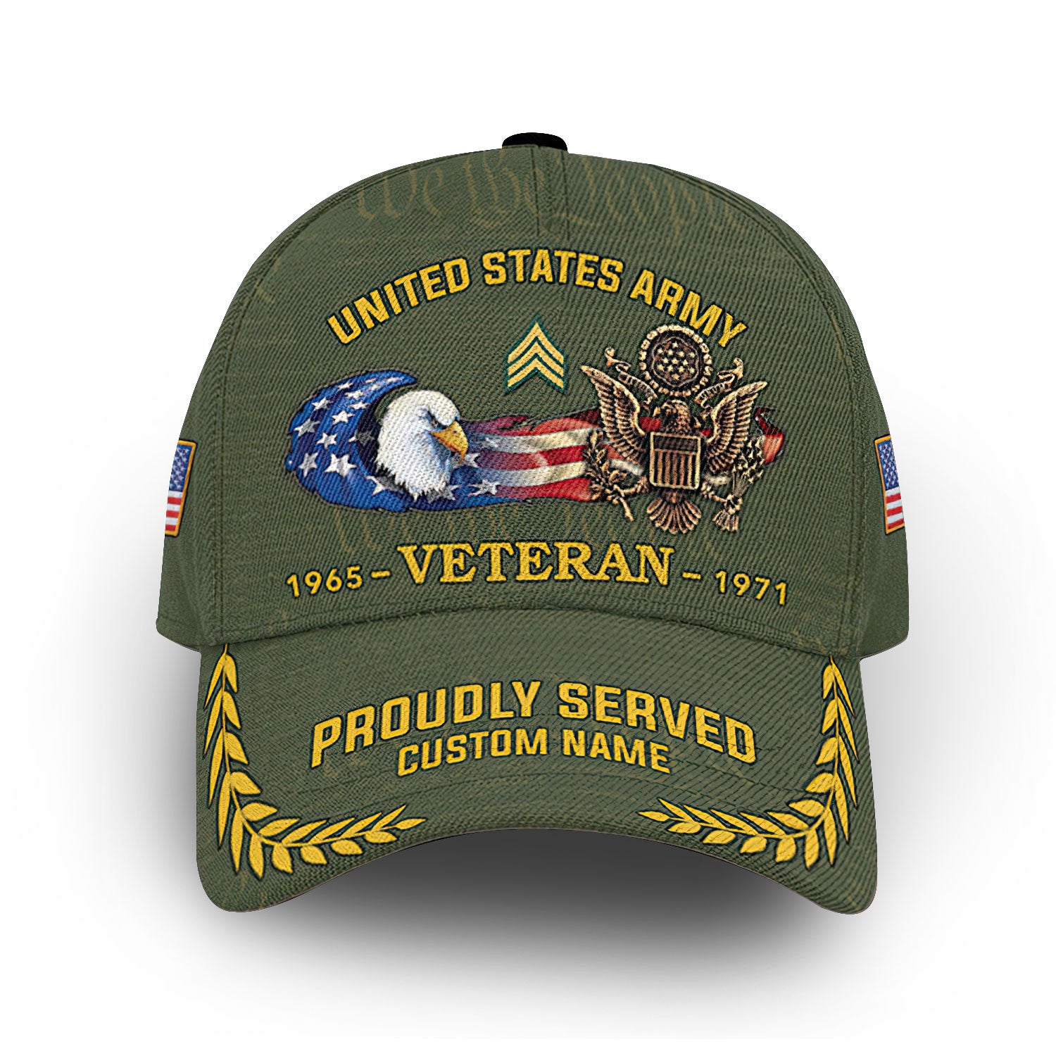 US Army Custom Cap VPVC010601, Gifts For Army Veteran, Best Gifts On Father's Day, Armed Forces Day, Independence Day, Veterans Day.