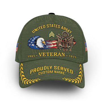 US Army Custom Cap VPVC010601, Gifts For Army Veteran, Best Gifts On Father's Day, Armed Forces Day, Independence Day, Veterans Day.