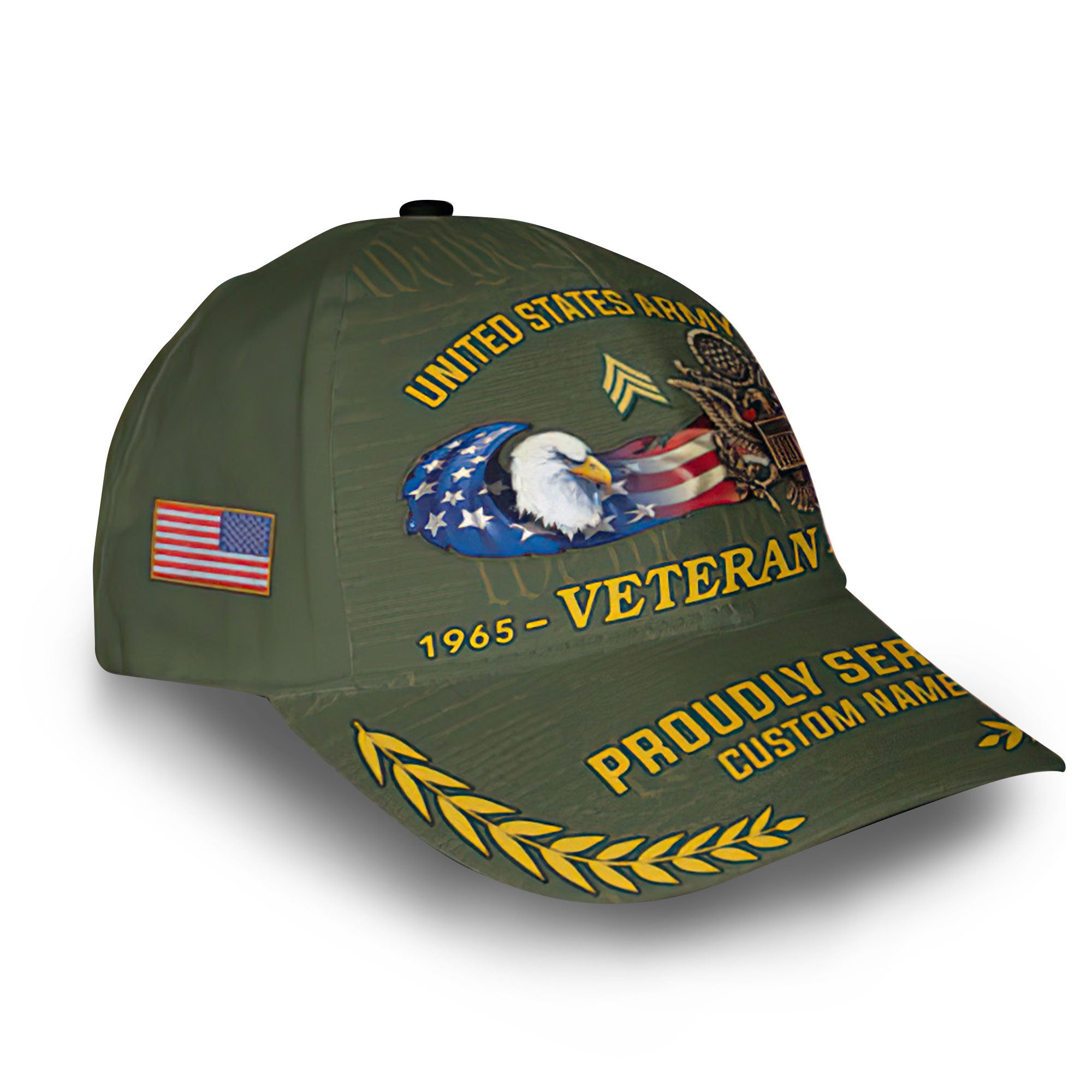 US Army Custom Cap VPVC010601, Gifts For Army Veteran, Best Gifts On Father's Day, Armed Forces Day, Independence Day, Veterans Day.