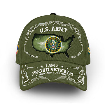 US Army Custom Cap VPVC010701, Gifts For Army Veteran, Best Gifts On Father's Day, Armed Forces Day, Independence Day, Veterans Day.