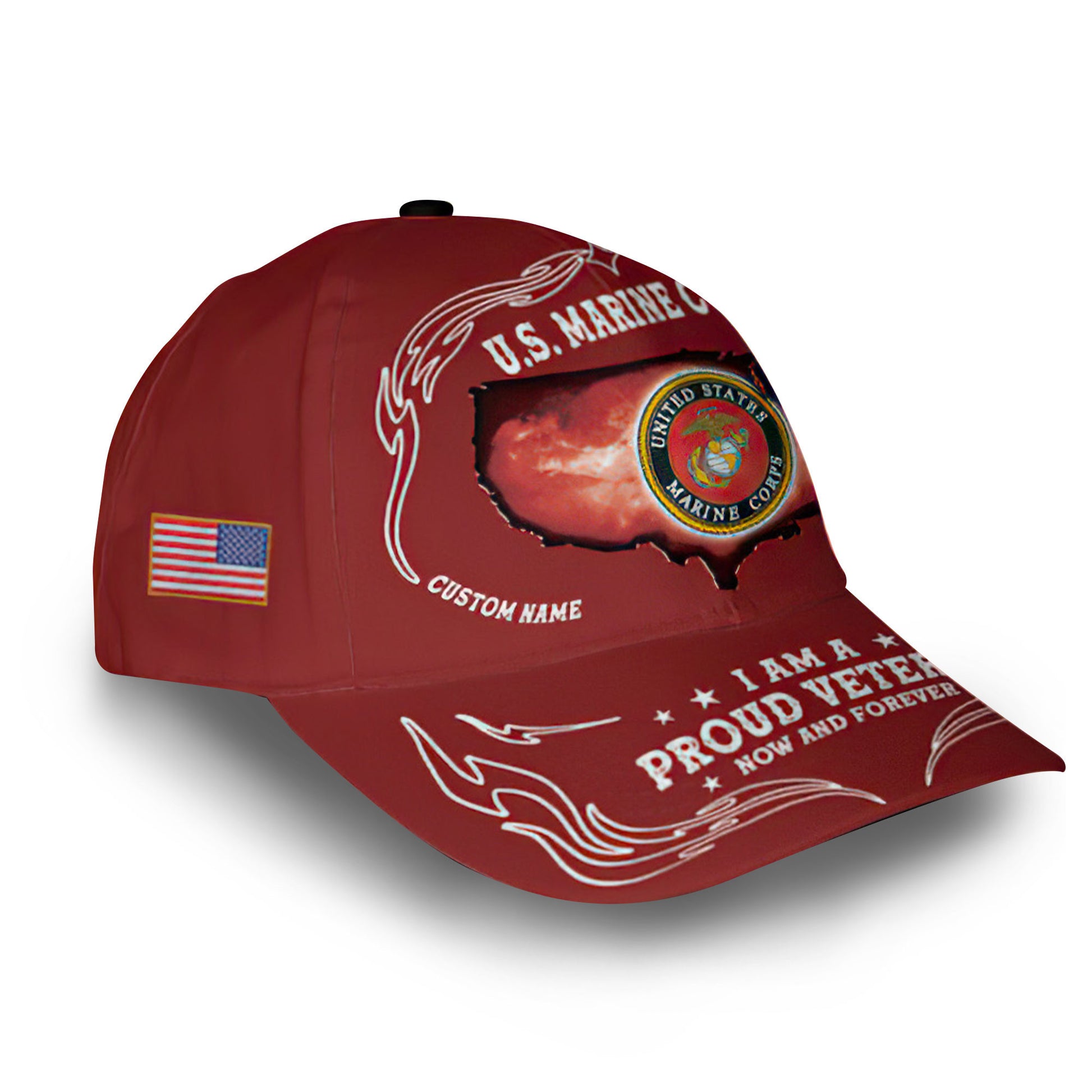 USMC Custom Cap VPVC010703, Gifts For Marine Veteran, Best Gifts On Father's Day, Armed Forces Day, Independence Day, Veterans Day.