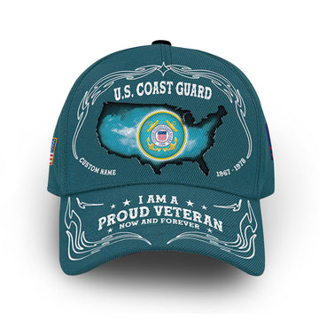 USCG Custom Cap VPVC010705, Gifts For Coast Guard Veteran, Best Gifts On Father's Day, Armed Forces Day, Independence Day, Veterans Day.