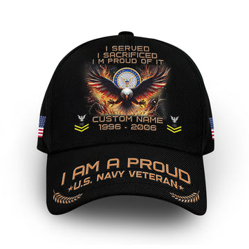 Premium Custom US Navy Cap VPVC010802, Gifts For Navy Veteran, Best Gifts On Father's Day, Armed Forces Day, Independence Day, Veterans Day.