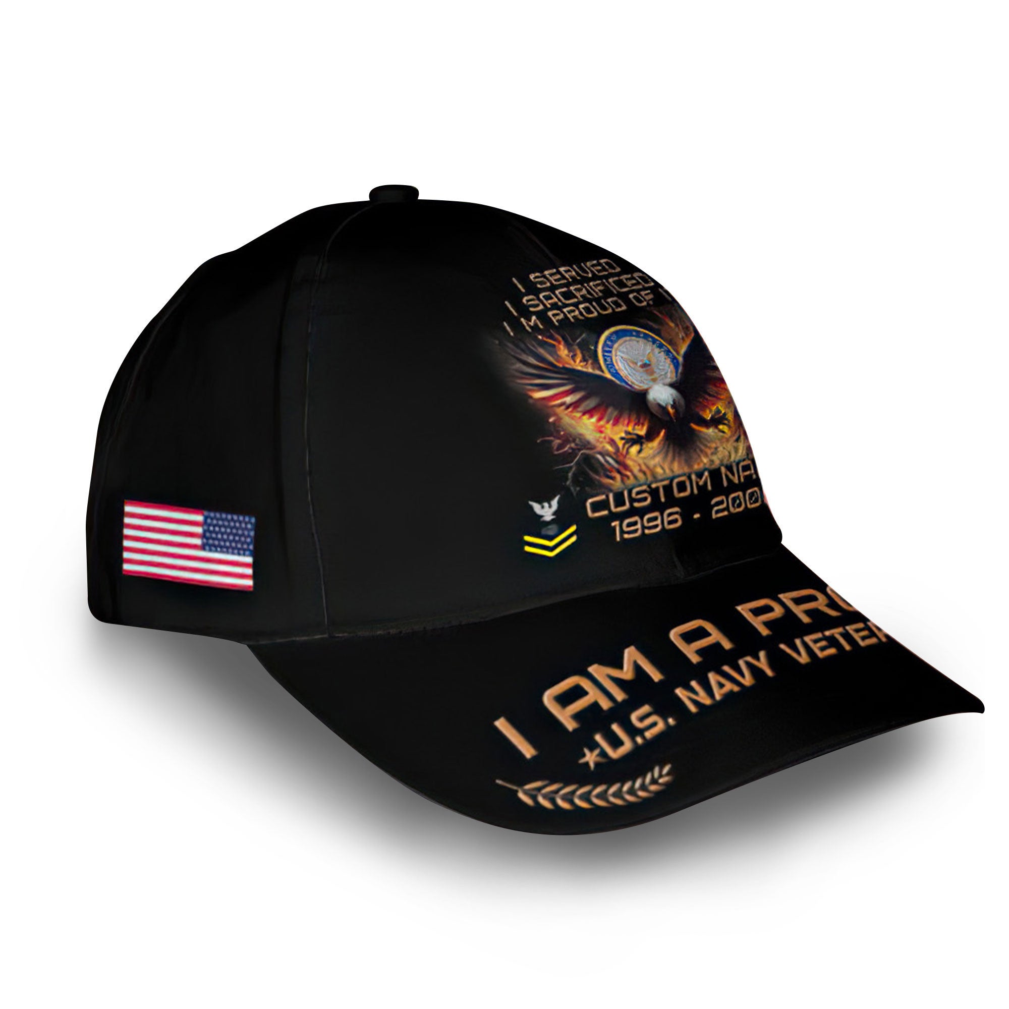 Premium Custom US Navy Cap VPVC010802, Gifts For Navy Veteran, Best Gifts On Father's Day, Armed Forces Day, Independence Day, Veterans Day.